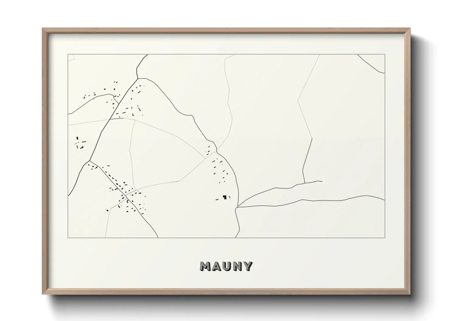 Une affiche de carte sur Mauny