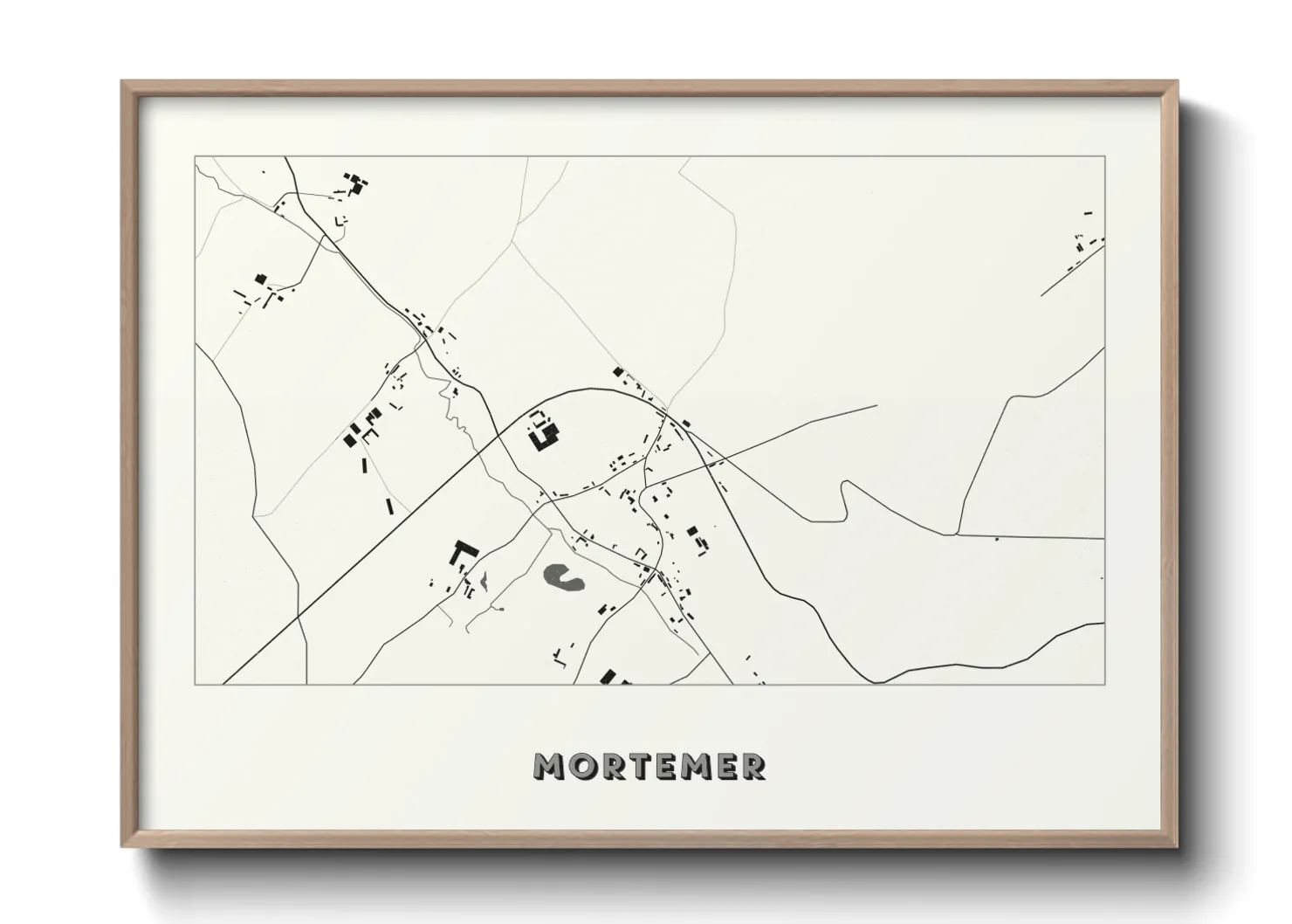 Une affiche de carte sur Mortemer