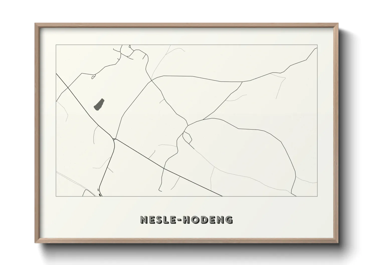 Une affiche de carte sur Nesle-Hodeng