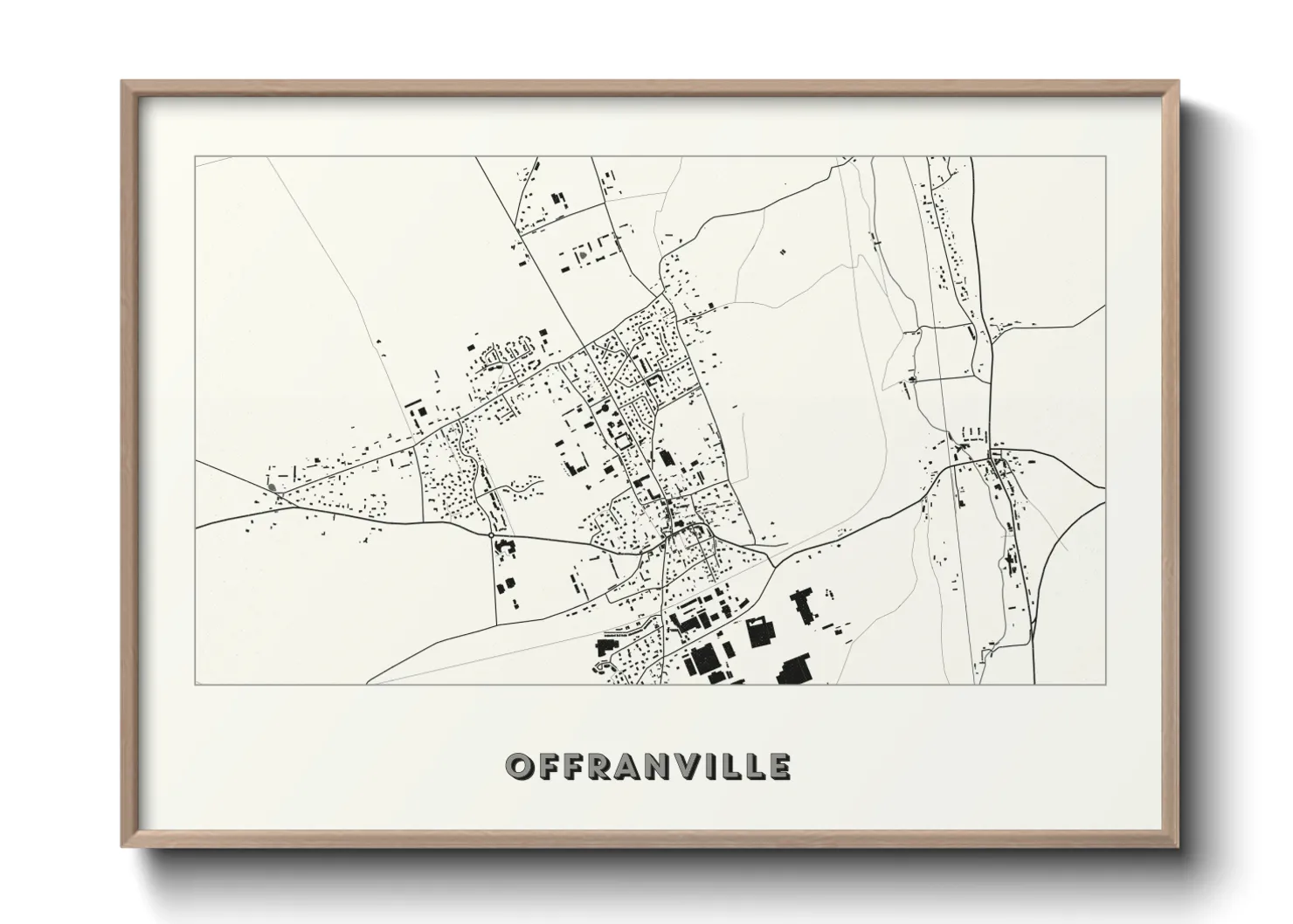 Une affiche de carte sur Offranville