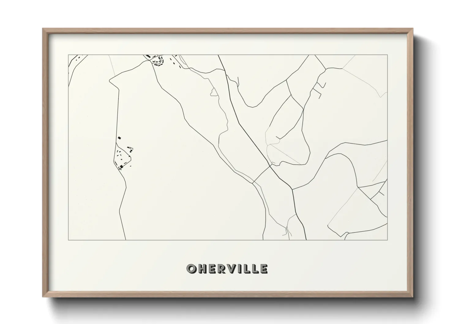 Une affiche de carte sur Oherville