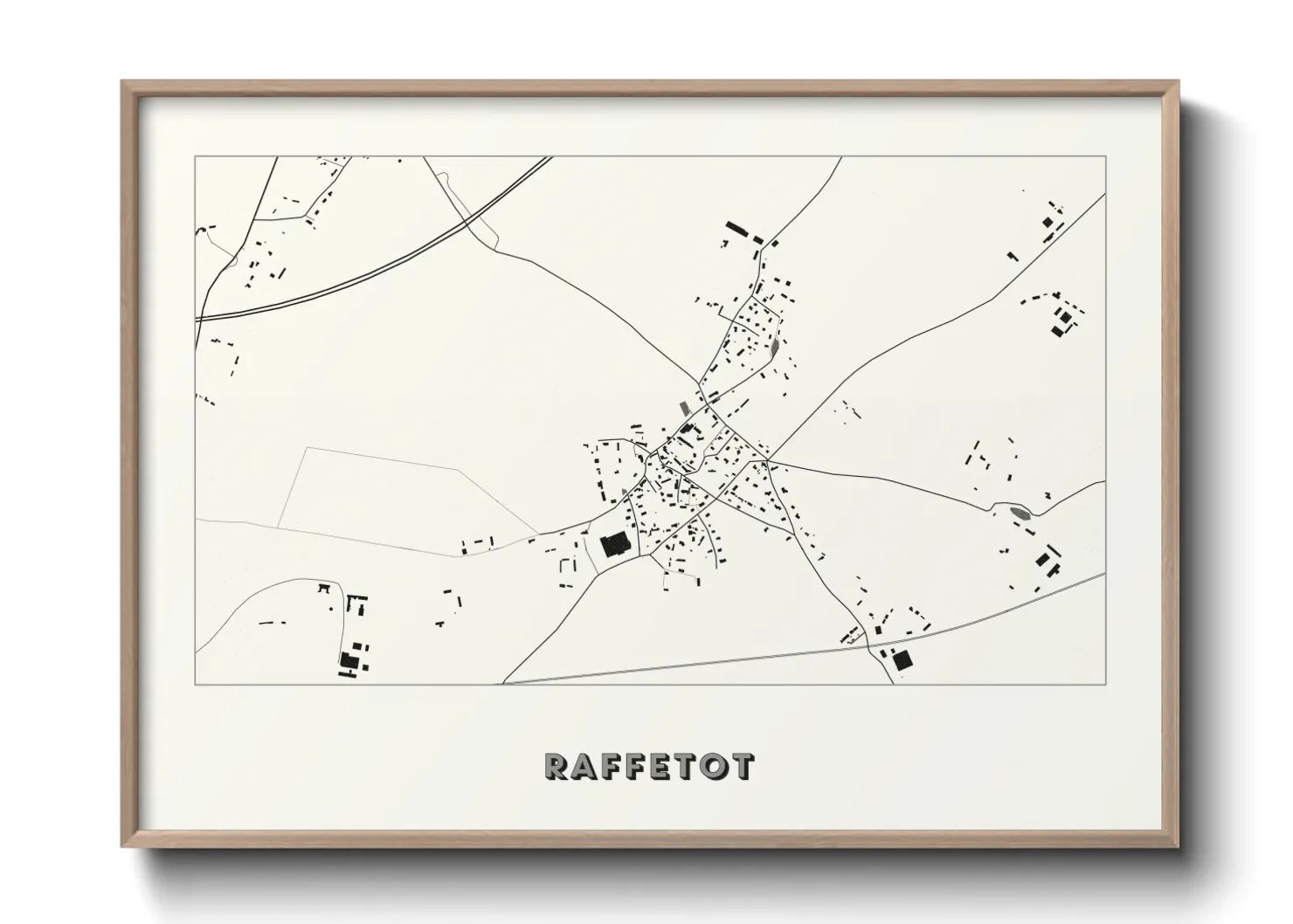 Une affiche de carte sur Raffetot