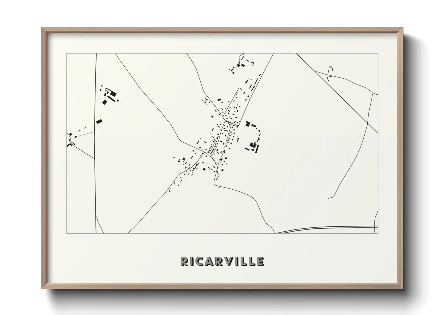 Une affiche de carte sur Ricarville