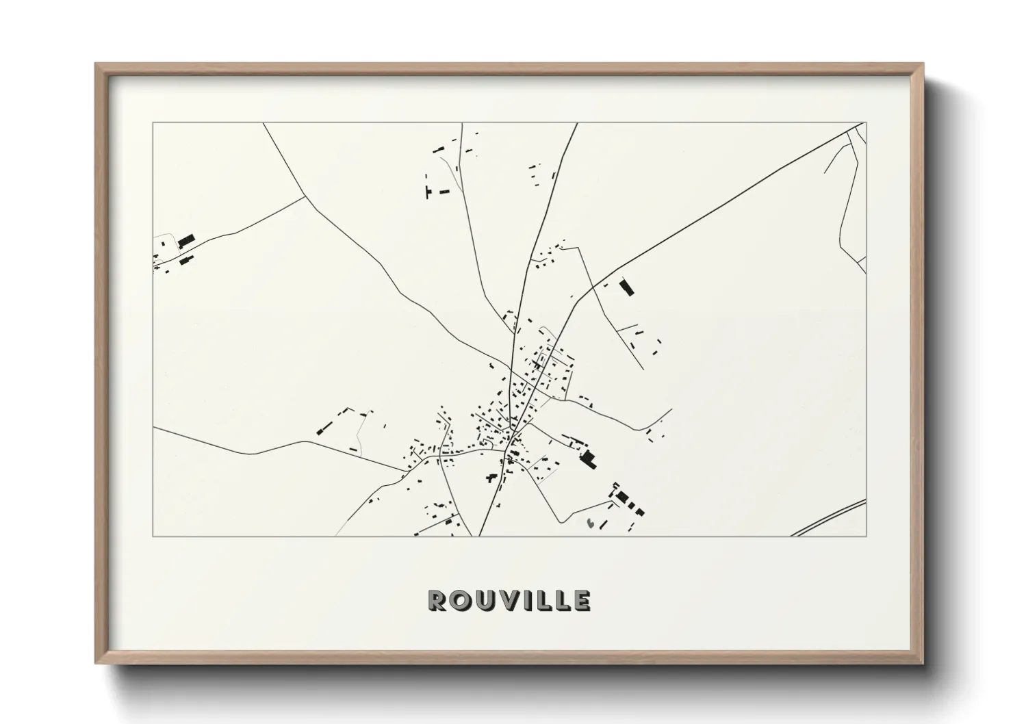 Une affiche de carte sur Rouville