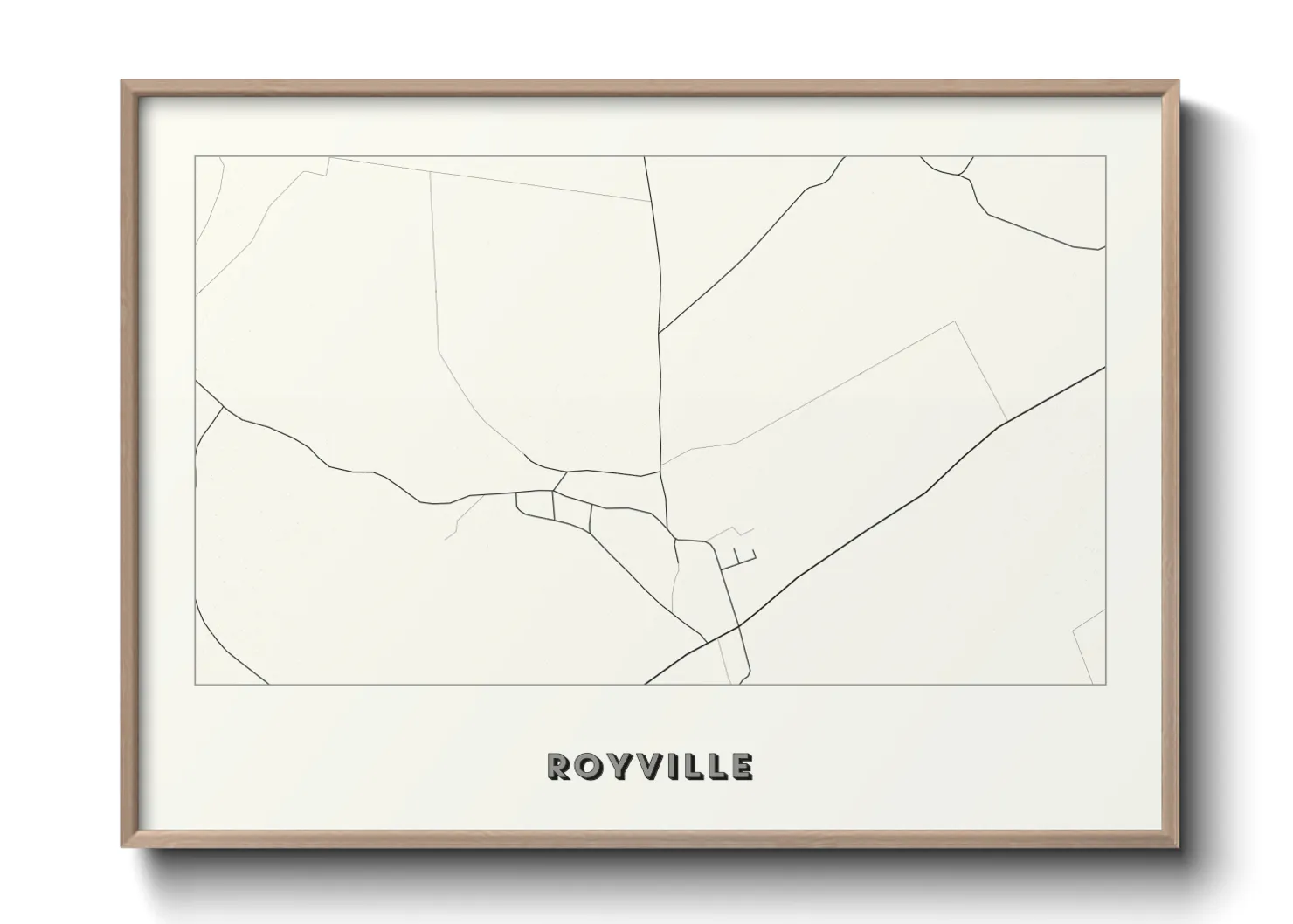 Une affiche de carte sur Royville