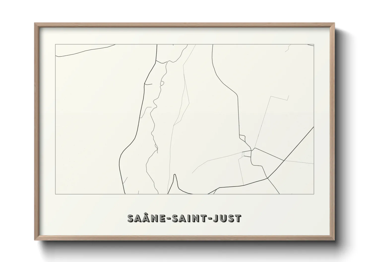 Une affiche de carte sur Saâne-Saint-Just