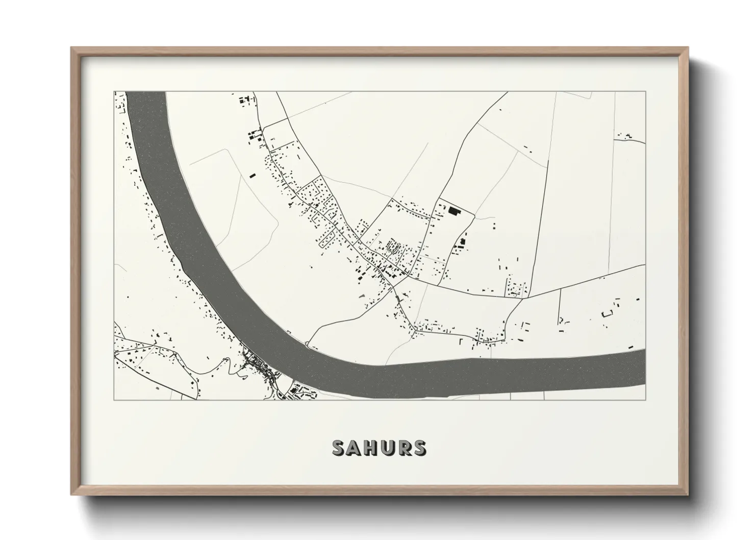 Une affiche de carte sur Sahurs