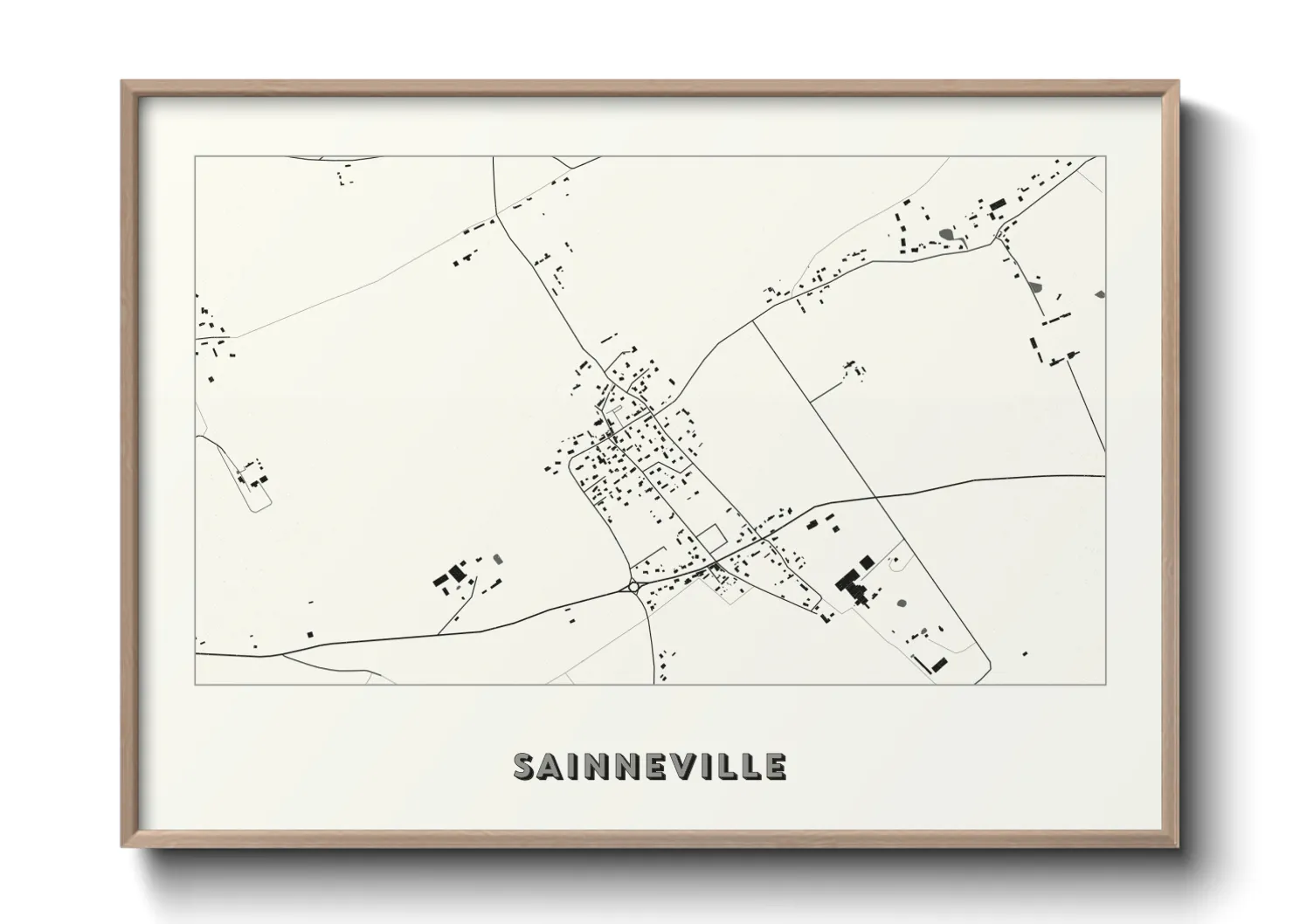 Une affiche de carte sur Sainneville