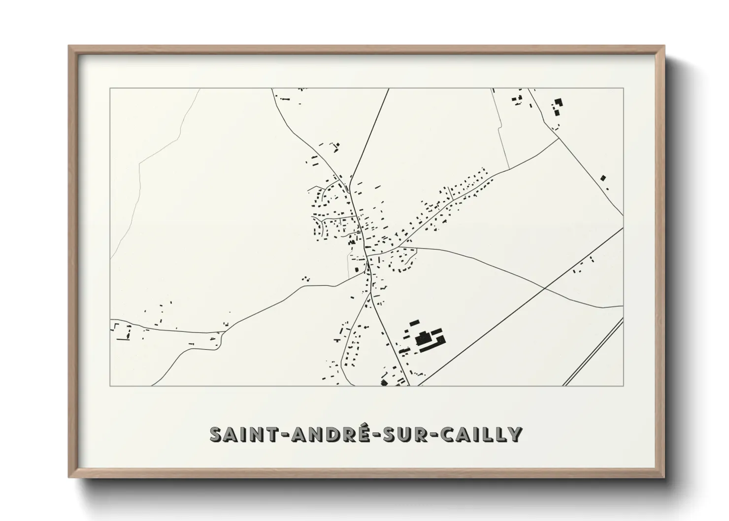 Une affiche de carte sur Saint-André-sur-Cailly