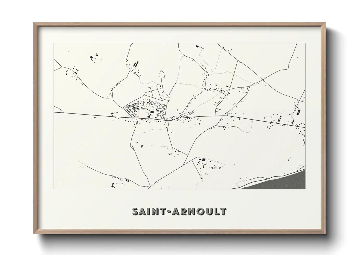 Une affiche de carte sur Saint-Arnoult