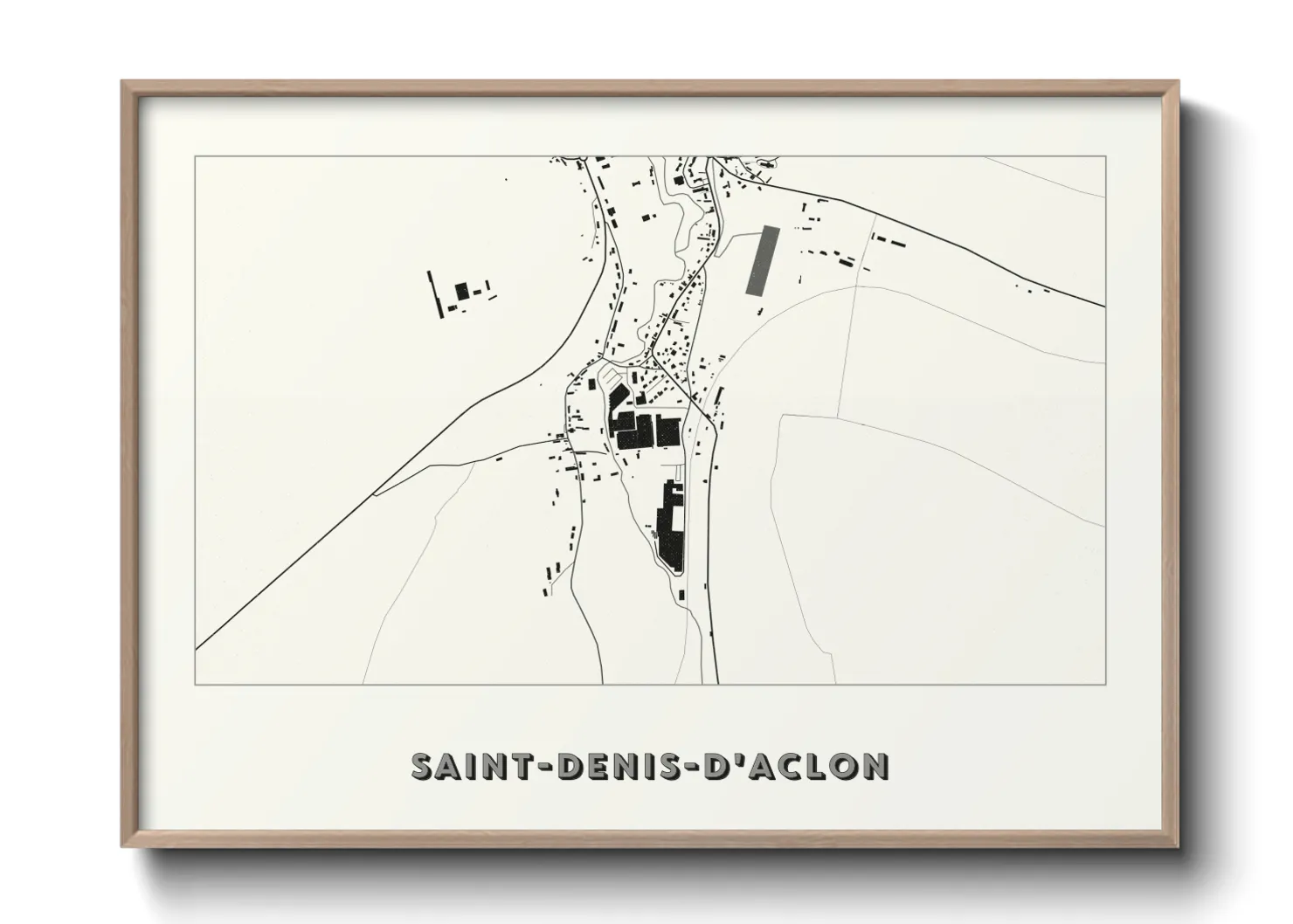 Une affiche de carte sur Saint-Denis-d'Aclon