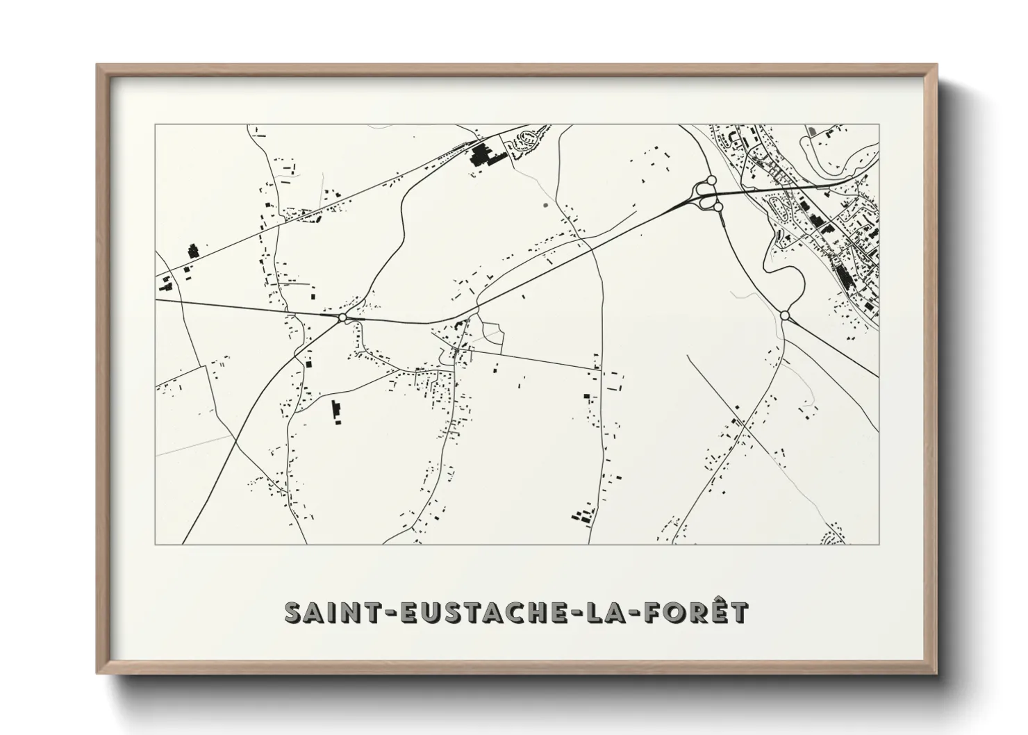 Une affiche de carte sur Saint-Eustache-la-Forêt