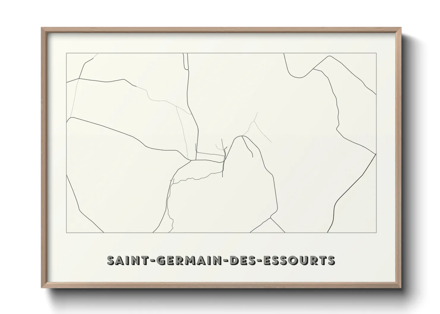 Une affiche de carte sur Saint-Germain-des-Essourts