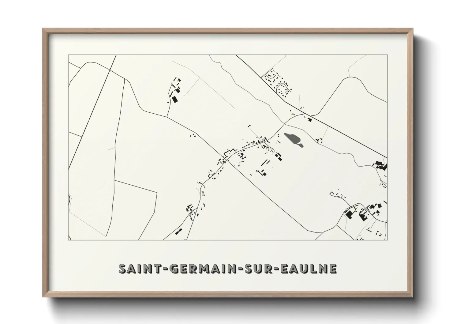 Une affiche de carte sur Saint-Germain-sur-Eaulne