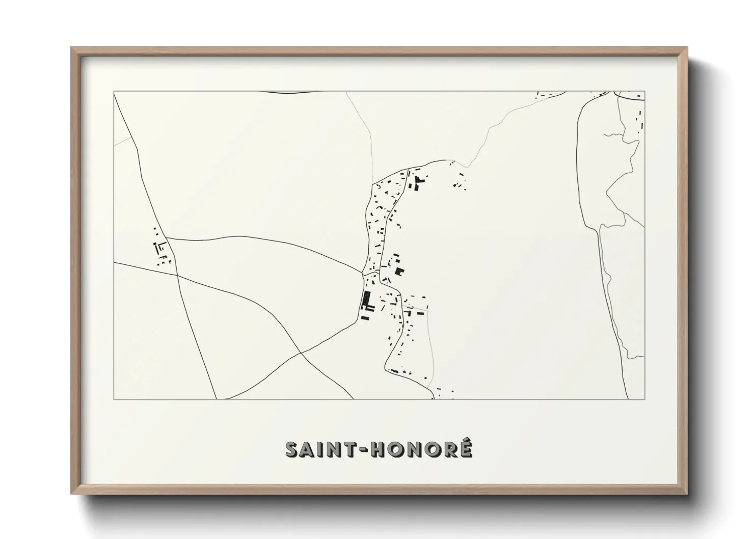 Une affiche de carte sur Saint-Honoré