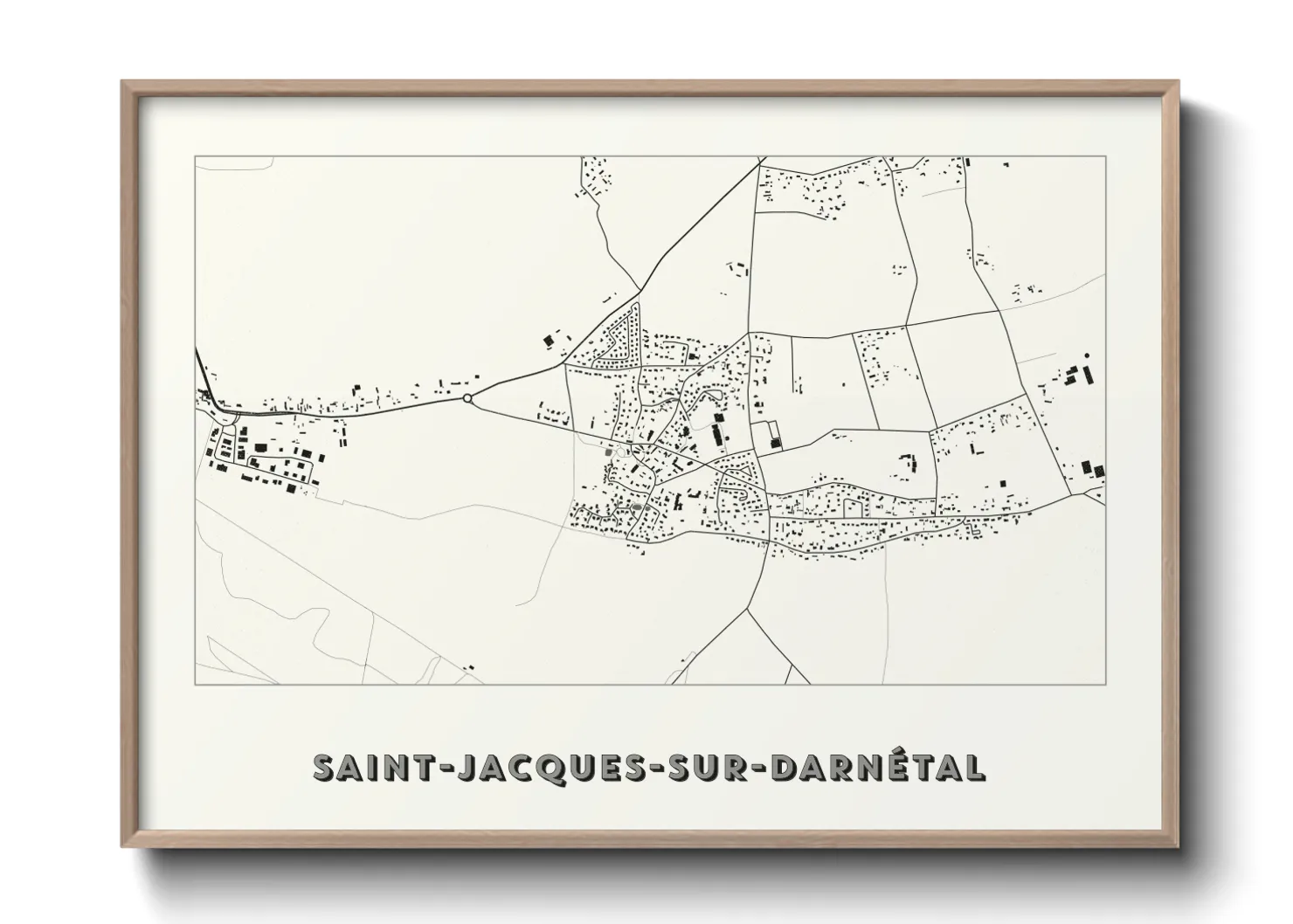 Une affiche de carte sur Saint-Jacques-sur-Darnétal