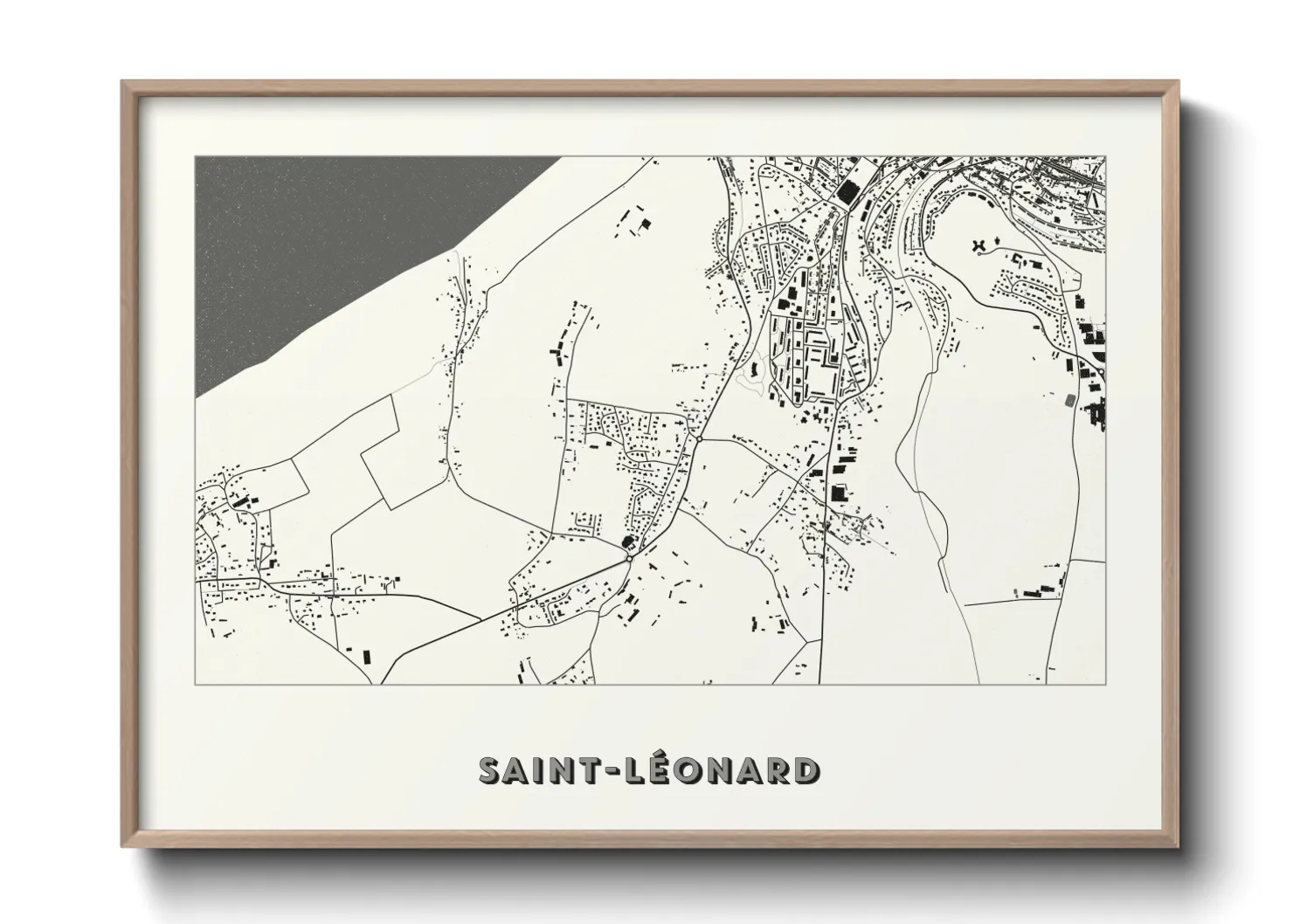 Une affiche de carte sur Saint-Léonard