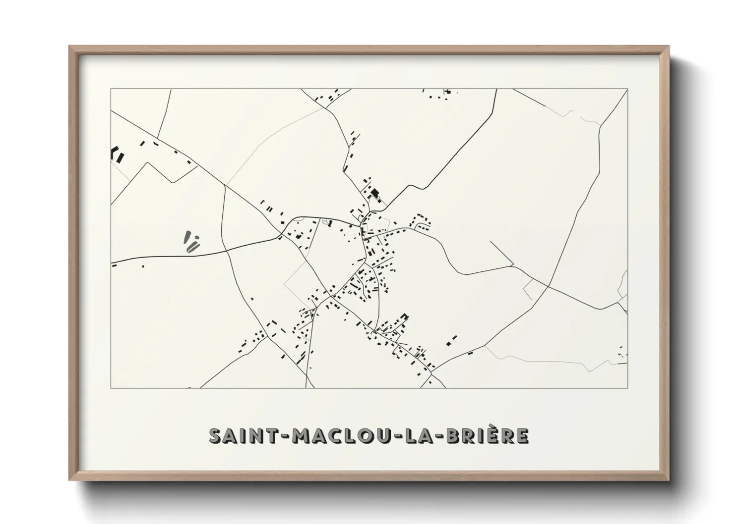 Une affiche de carte sur Saint-Maclou-la-Brière