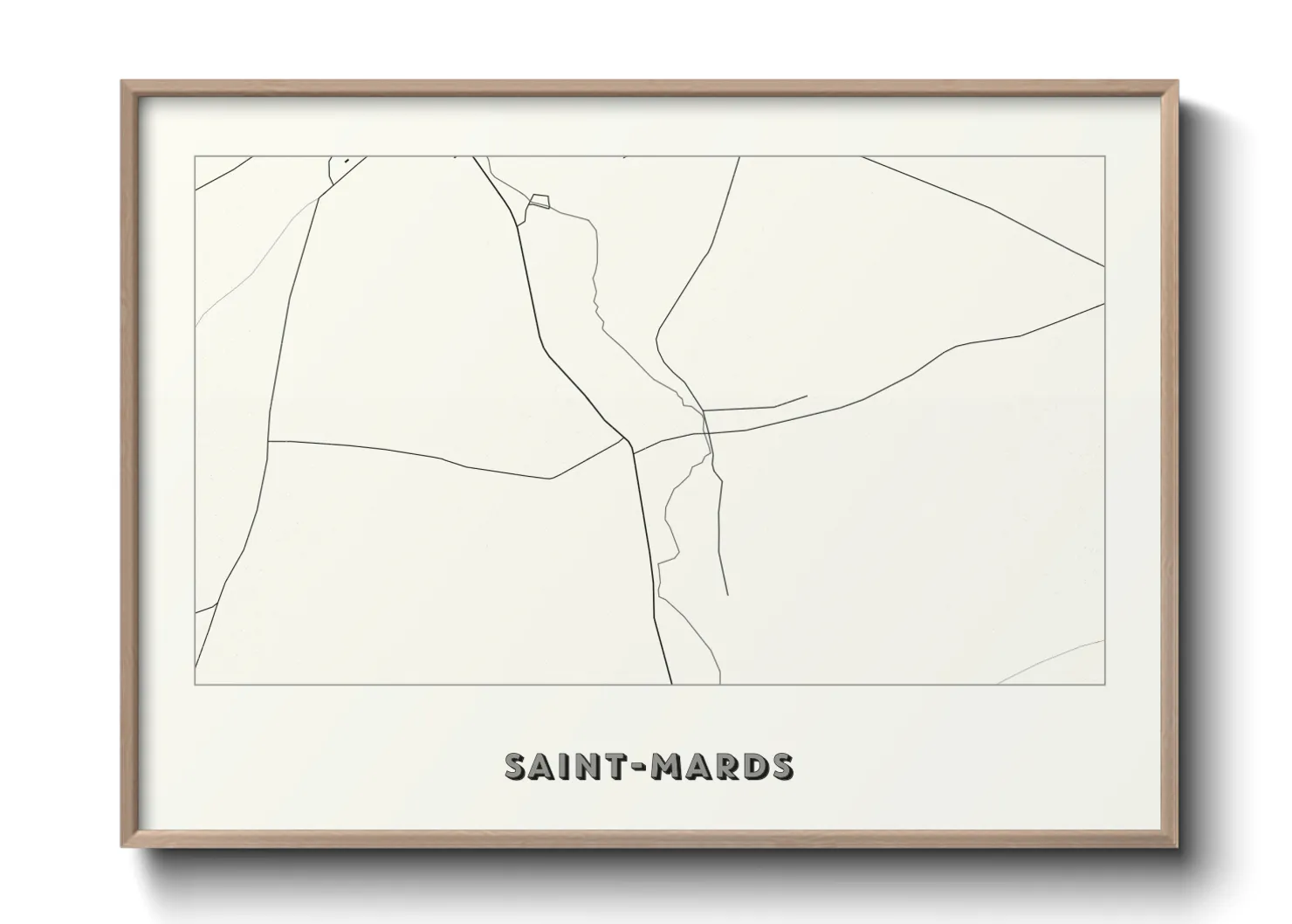 Une affiche de carte sur Saint-Mards