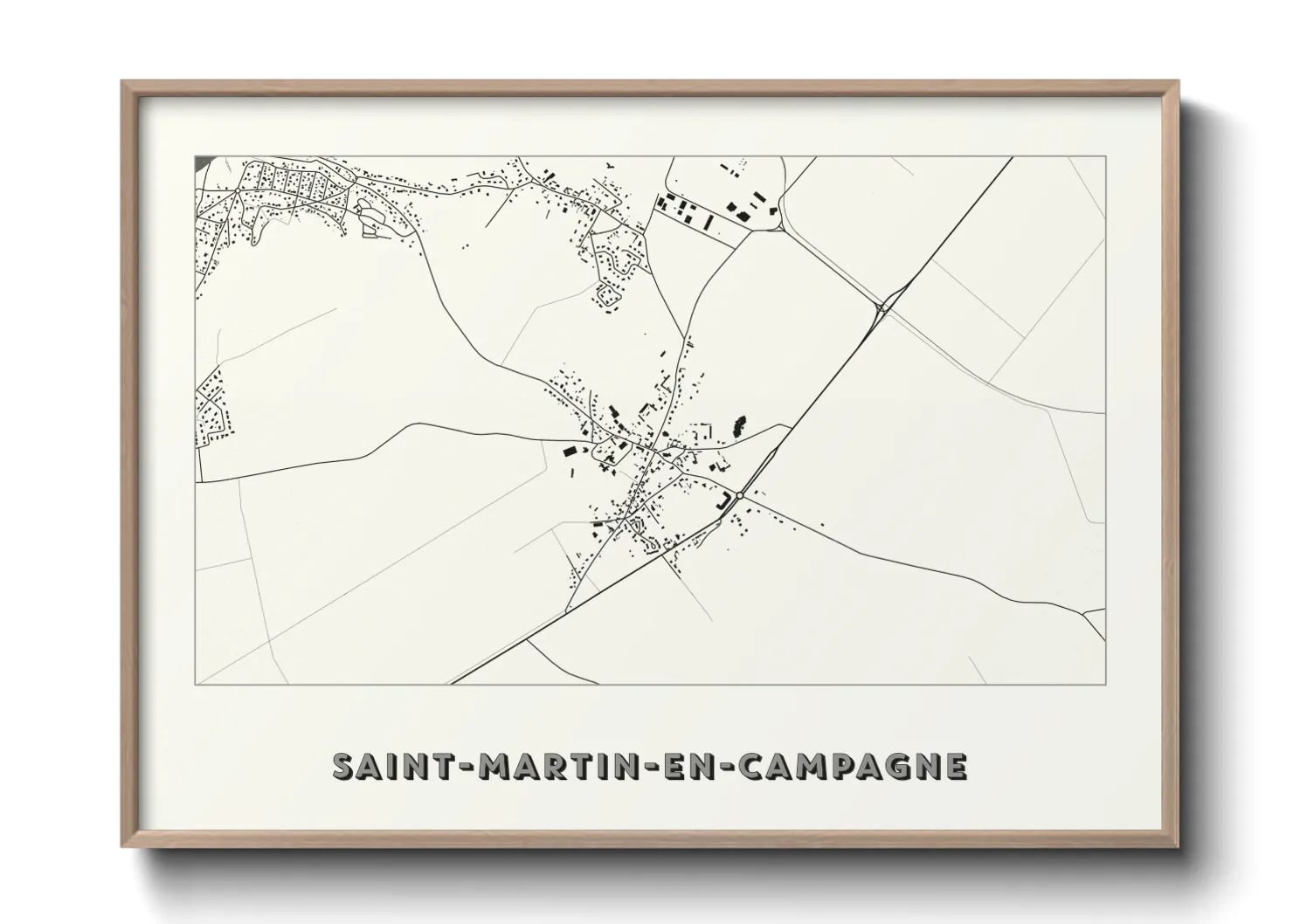 Une affiche de carte sur Saint-Martin-en-Campagne