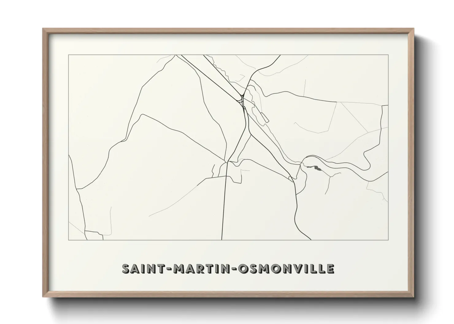 Une affiche de carte sur Saint-Martin-Osmonville