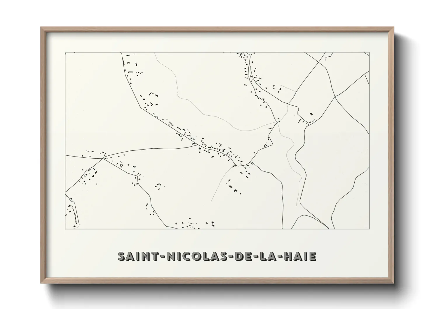 Une affiche de carte sur Saint-Nicolas-de-la-Haie