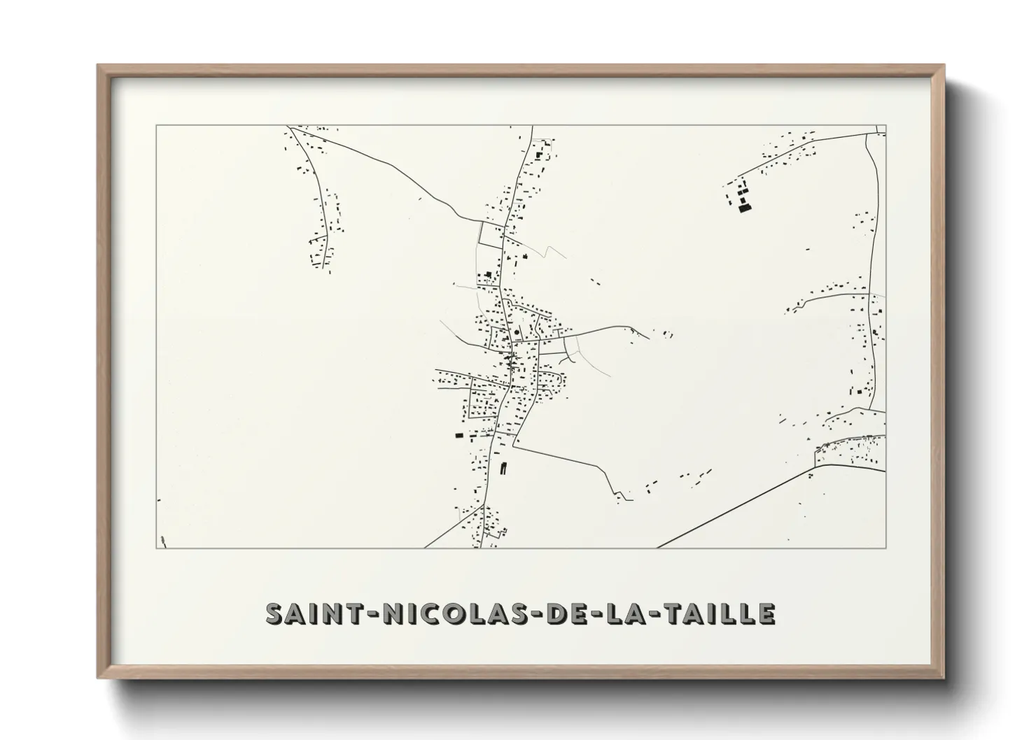 Une affiche de carte sur Saint-Nicolas-de-la-Taille