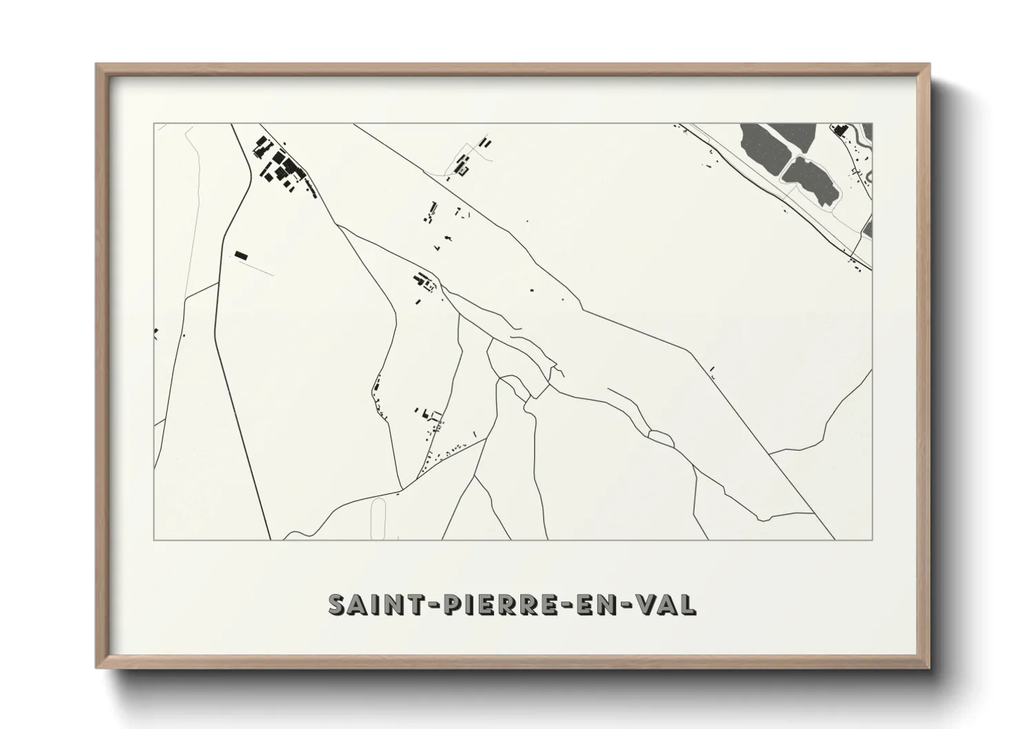 Une affiche de carte sur Saint-Pierre-en-Val