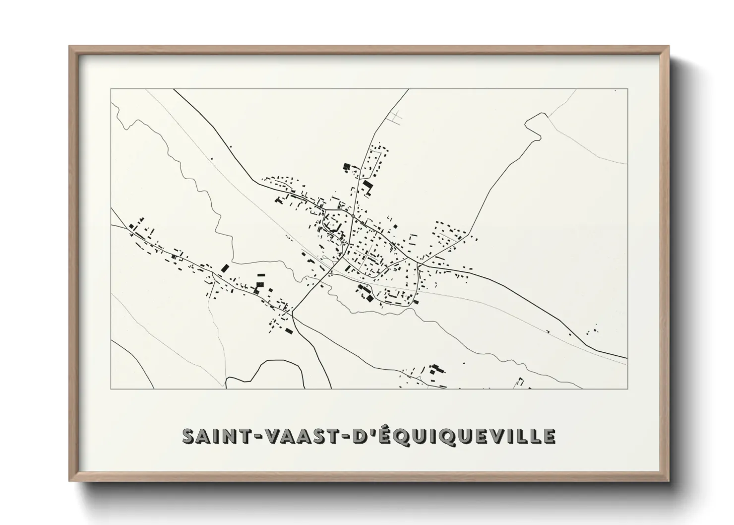 Une affiche de carte sur Saint-Vaast-d'Équiqueville
