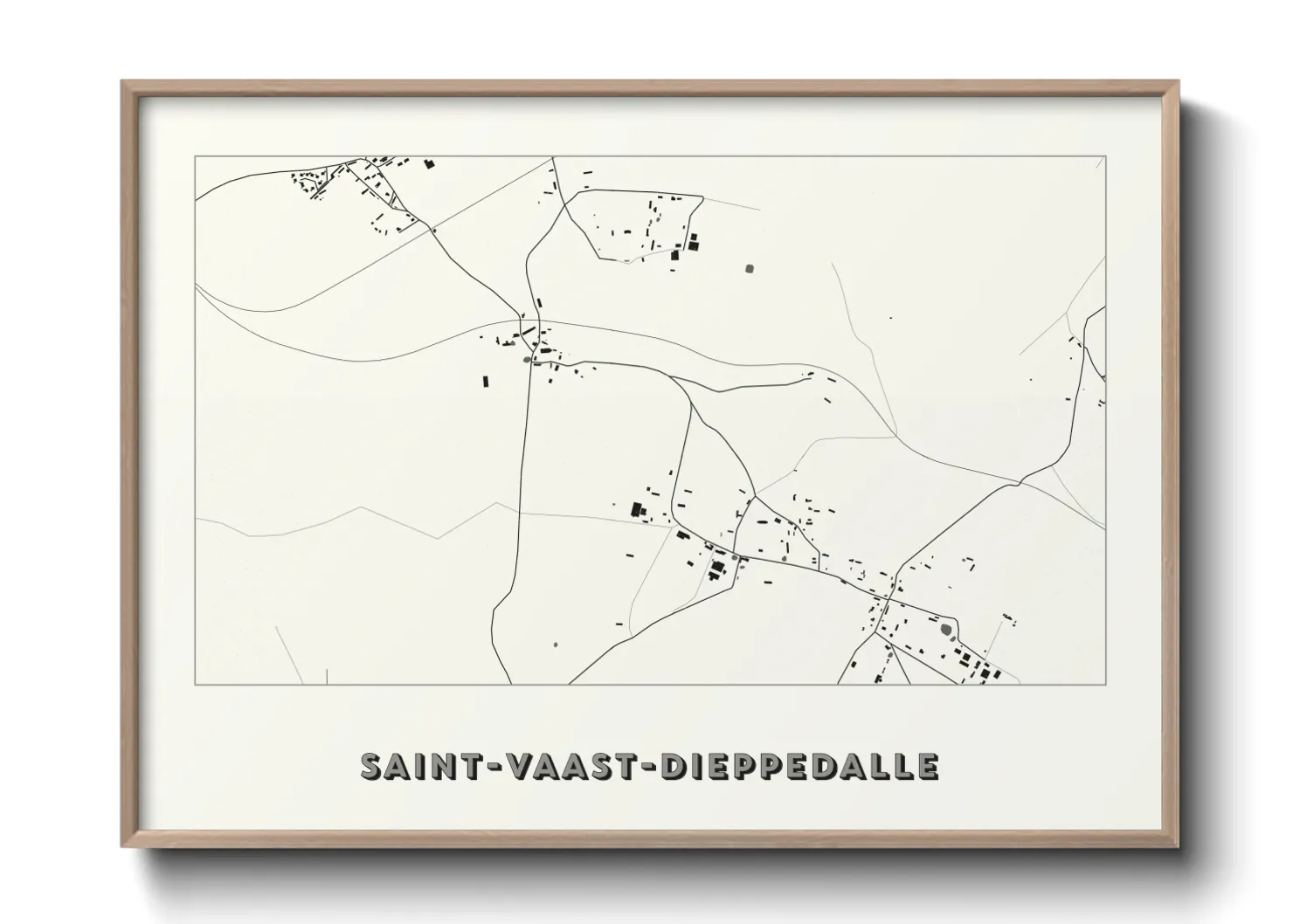 Une affiche de carte sur Saint-Vaast-Dieppedalle