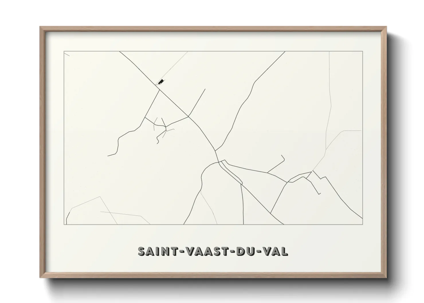 Une affiche de carte sur Saint-Vaast-du-Val