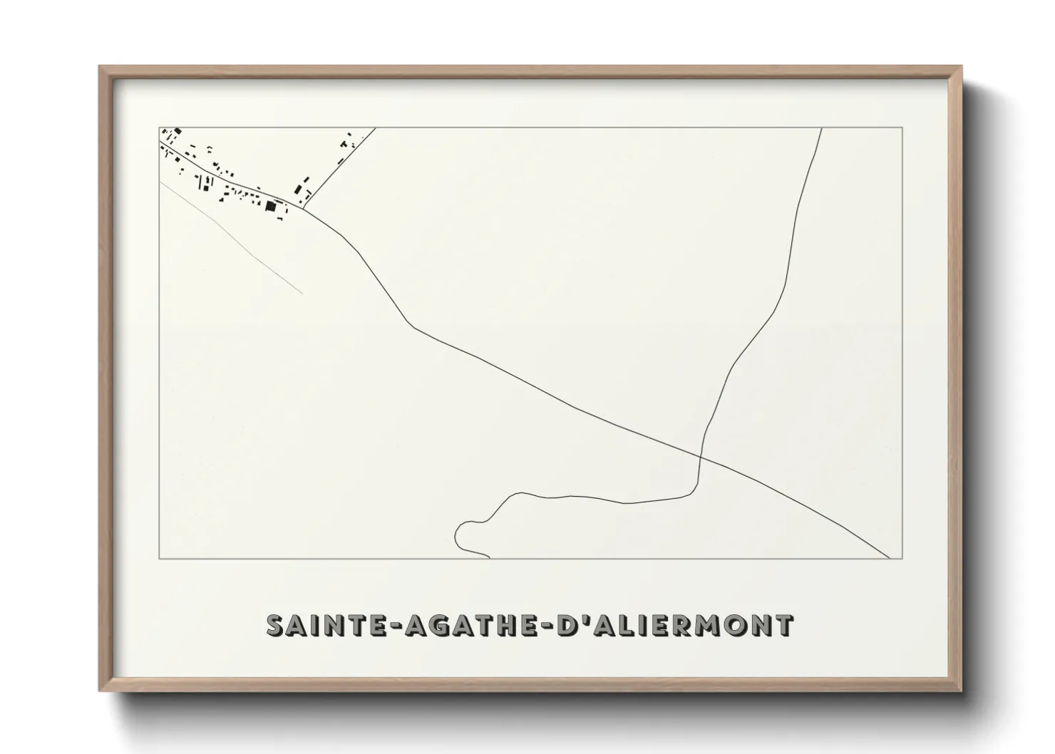 Une affiche de carte sur Sainte-Agathe-d'Aliermont