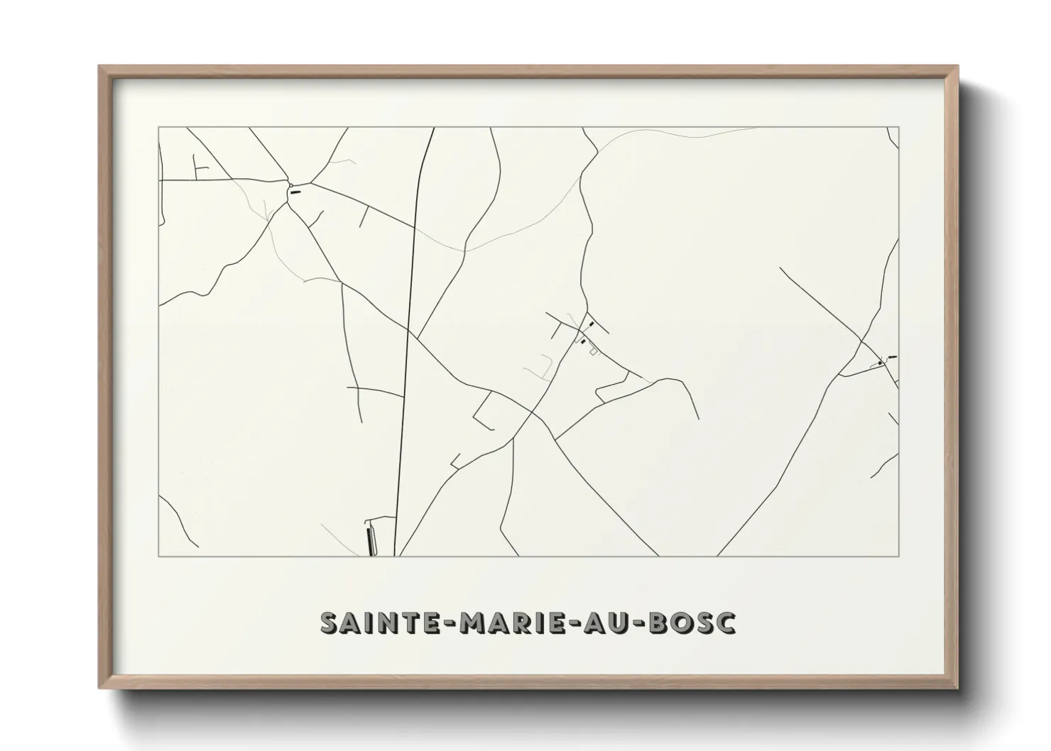 Une affiche de carte sur Sainte-Marie-au-Bosc