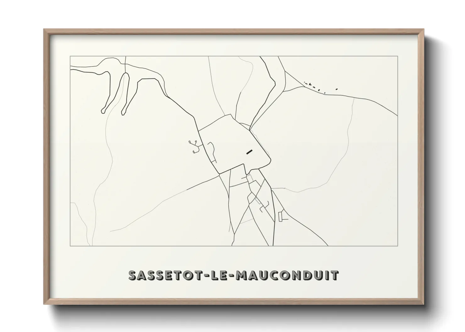 Une affiche de carte sur Sassetot-le-Mauconduit