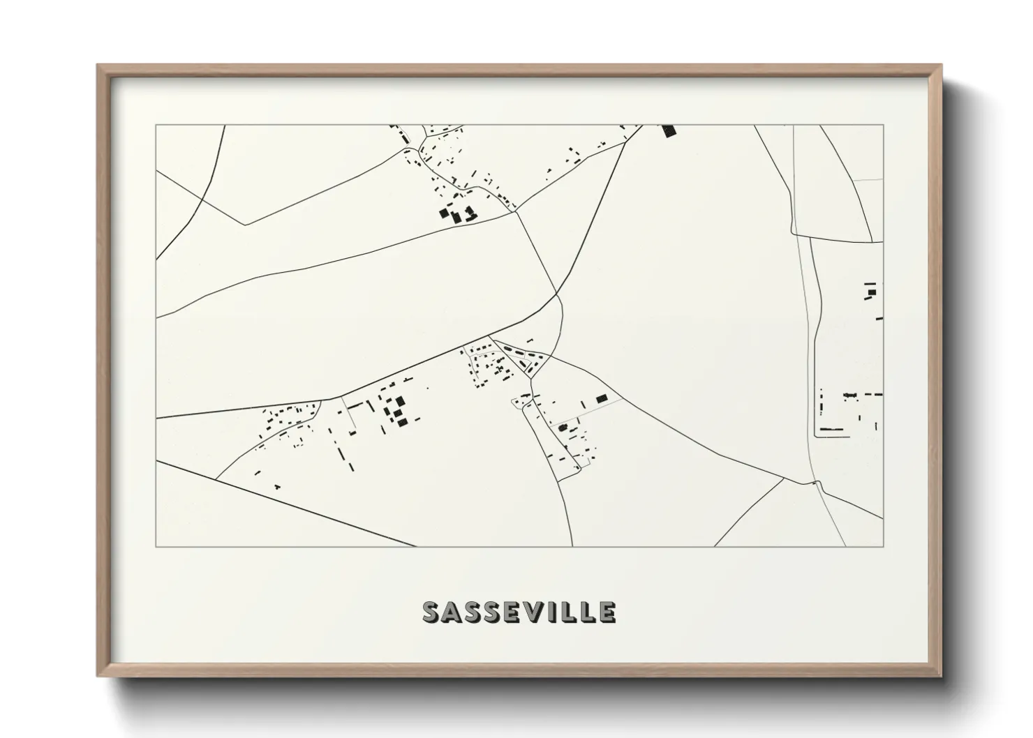 Une affiche de carte sur Sasseville