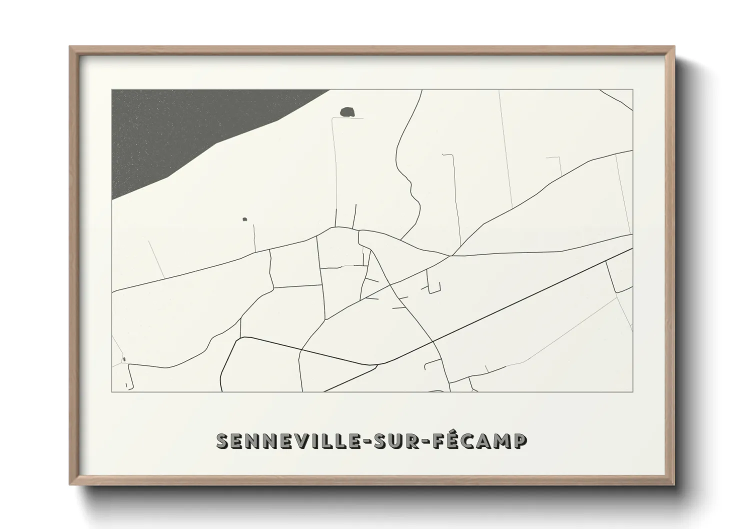 Une affiche de carte sur Senneville-sur-Fécamp