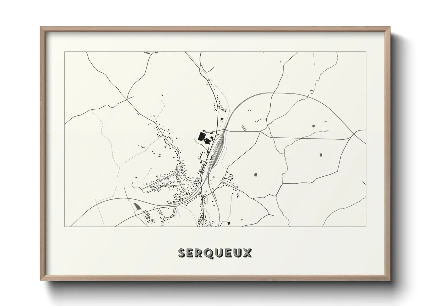 Une affiche de carte sur Serqueux