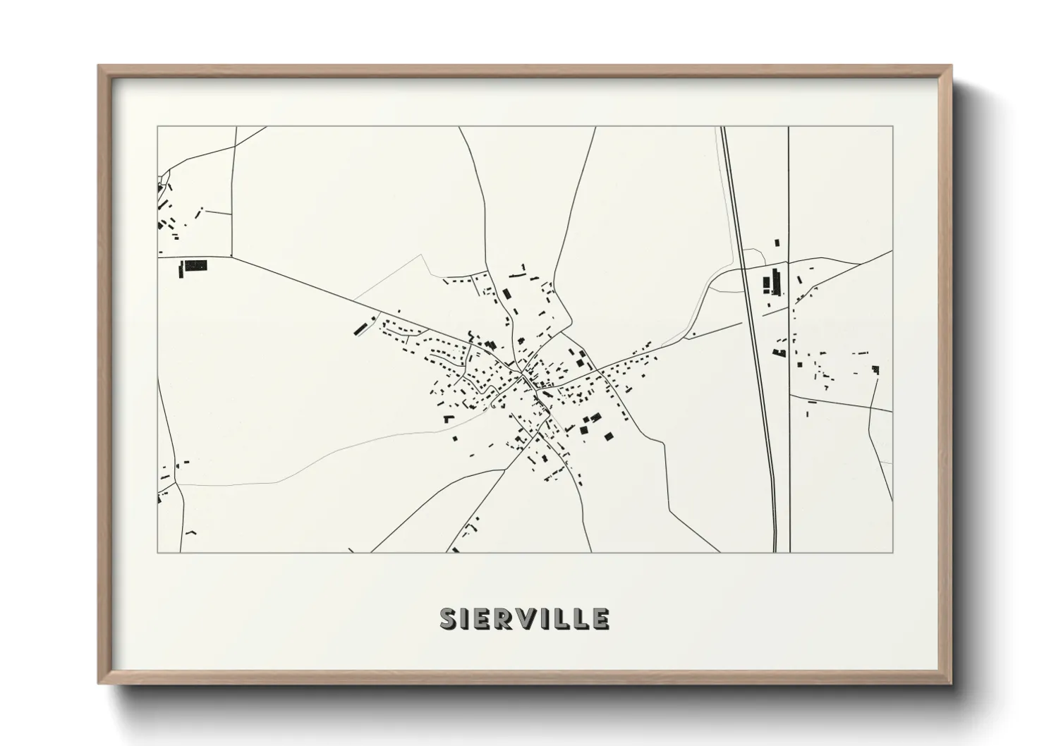 Une affiche de carte sur Sierville