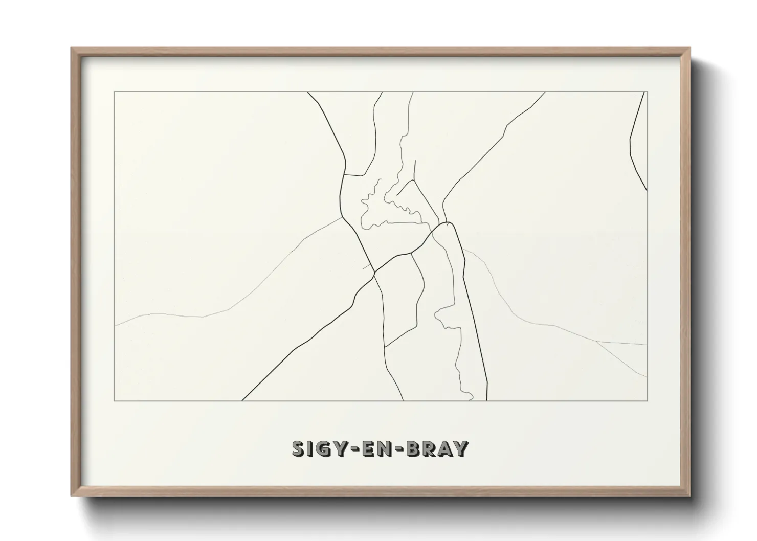 Une affiche de carte sur Sigy-en-Bray