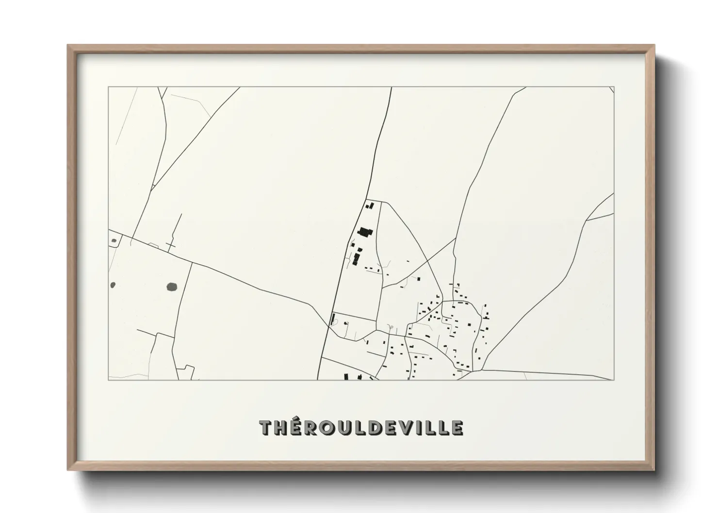 Une affiche de carte sur Thérouldeville
