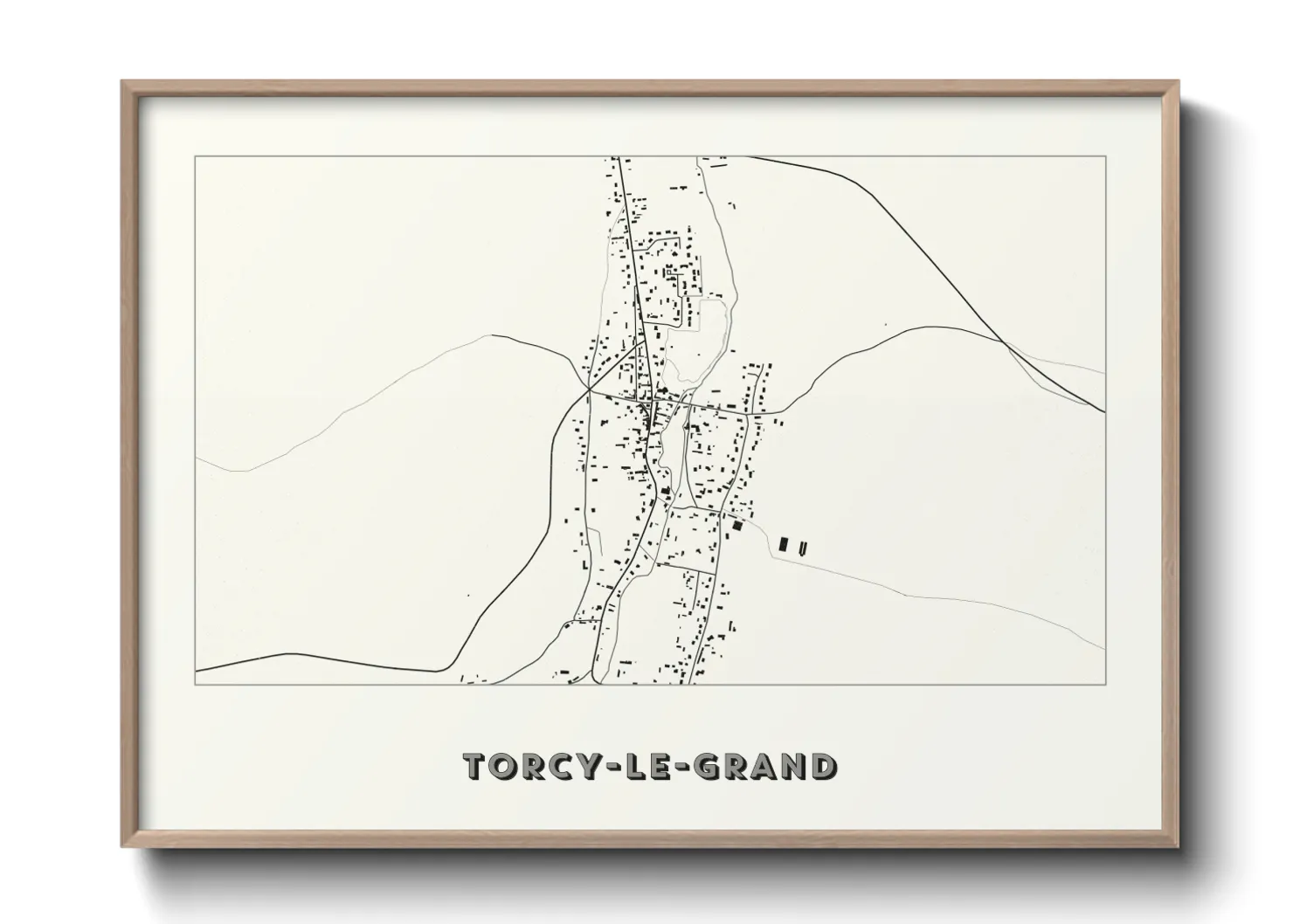 Une affiche de carte sur Torcy-le-Grand