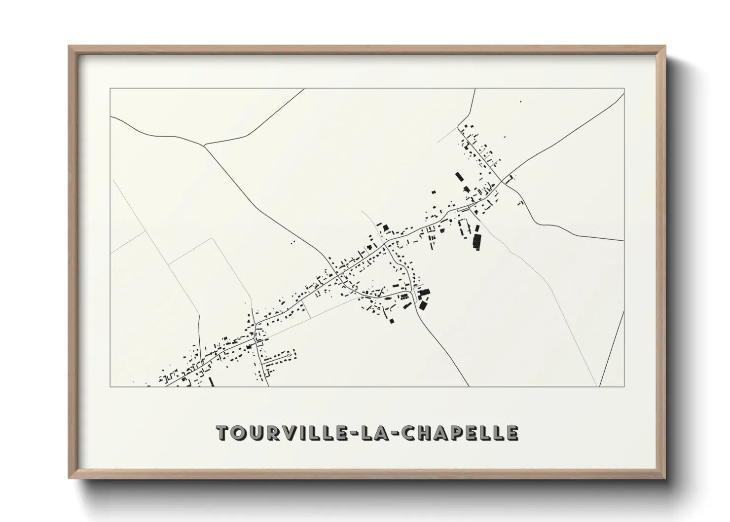 Une affiche de carte sur Tourville-la-Chapelle