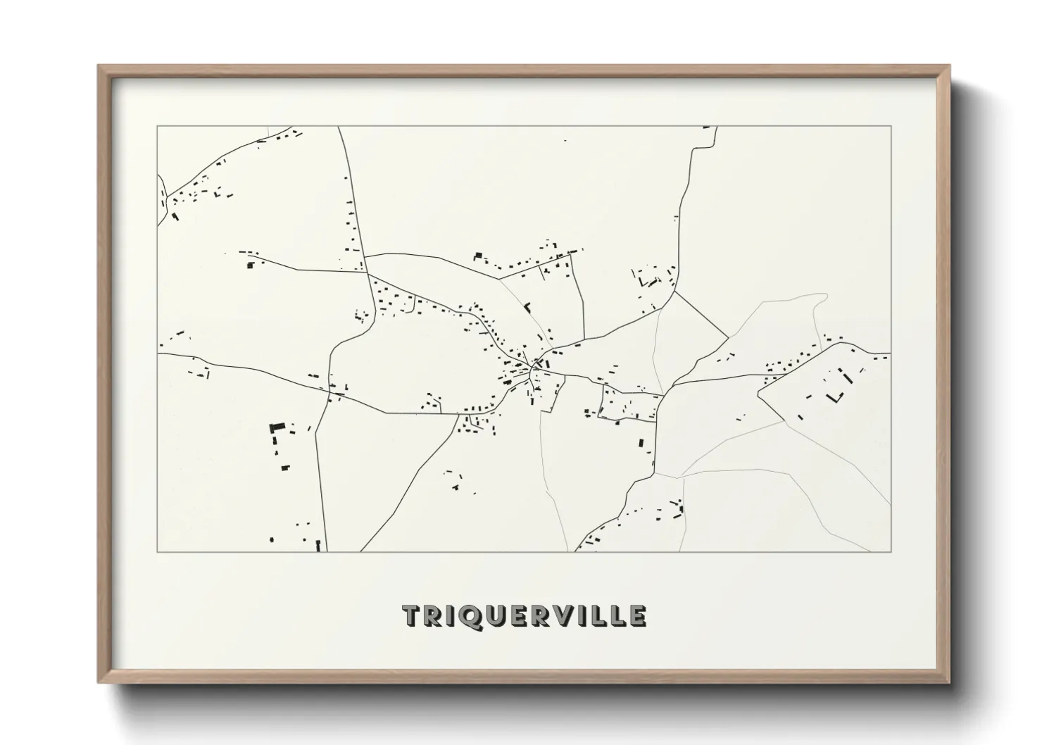 Une affiche de carte sur Triquerville
