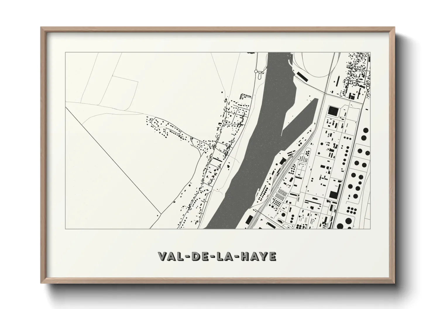 Une affiche de carte sur Val-de-la-Haye