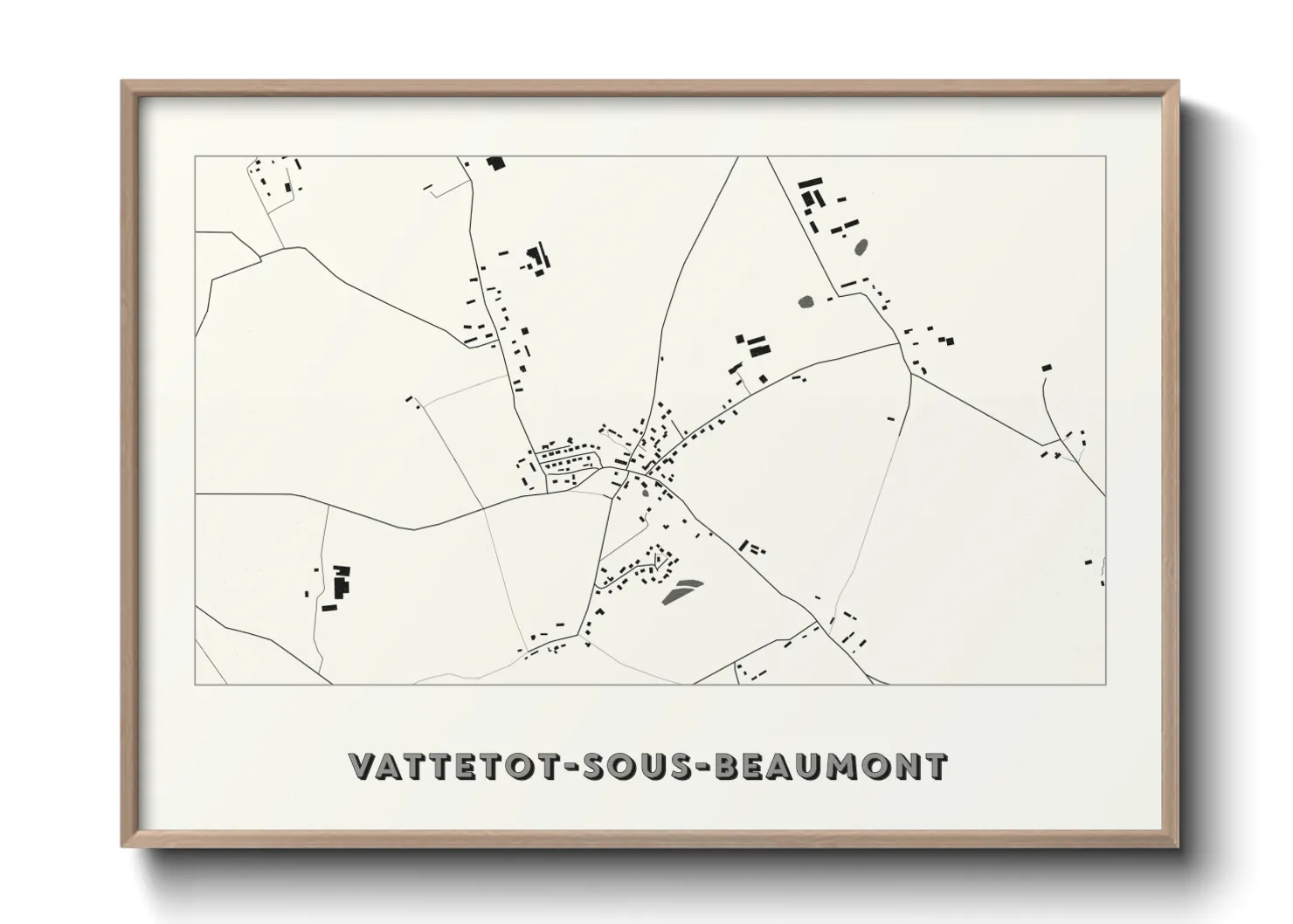 Une affiche de carte sur Vattetot-sous-Beaumont