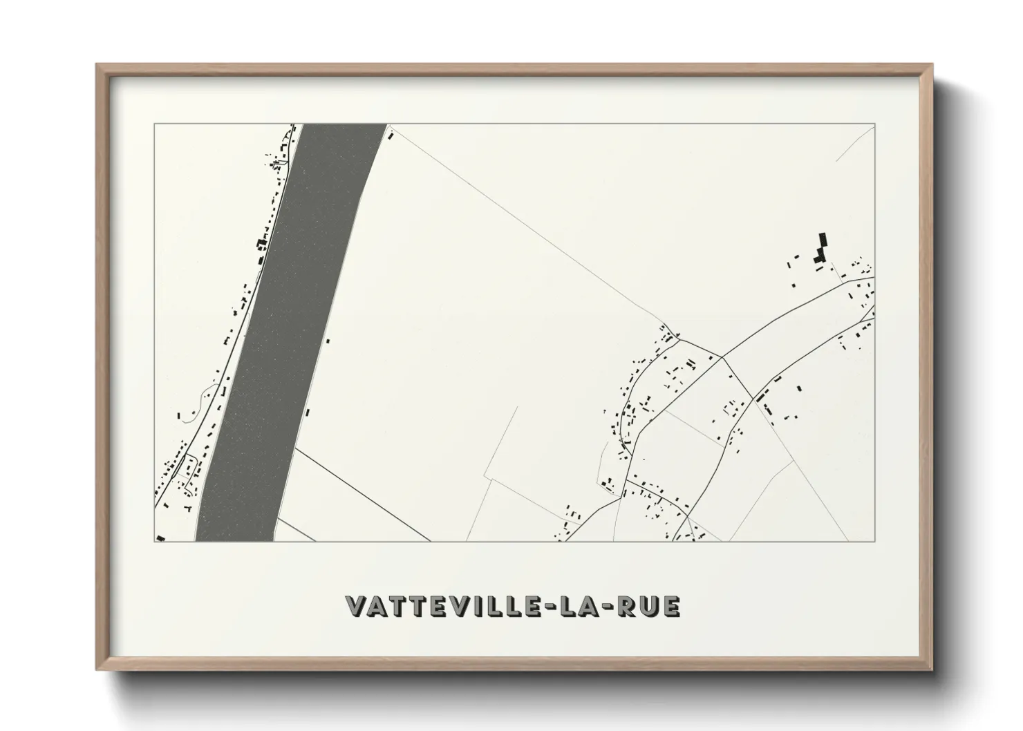 Une affiche de carte sur Vatteville-la-Rue