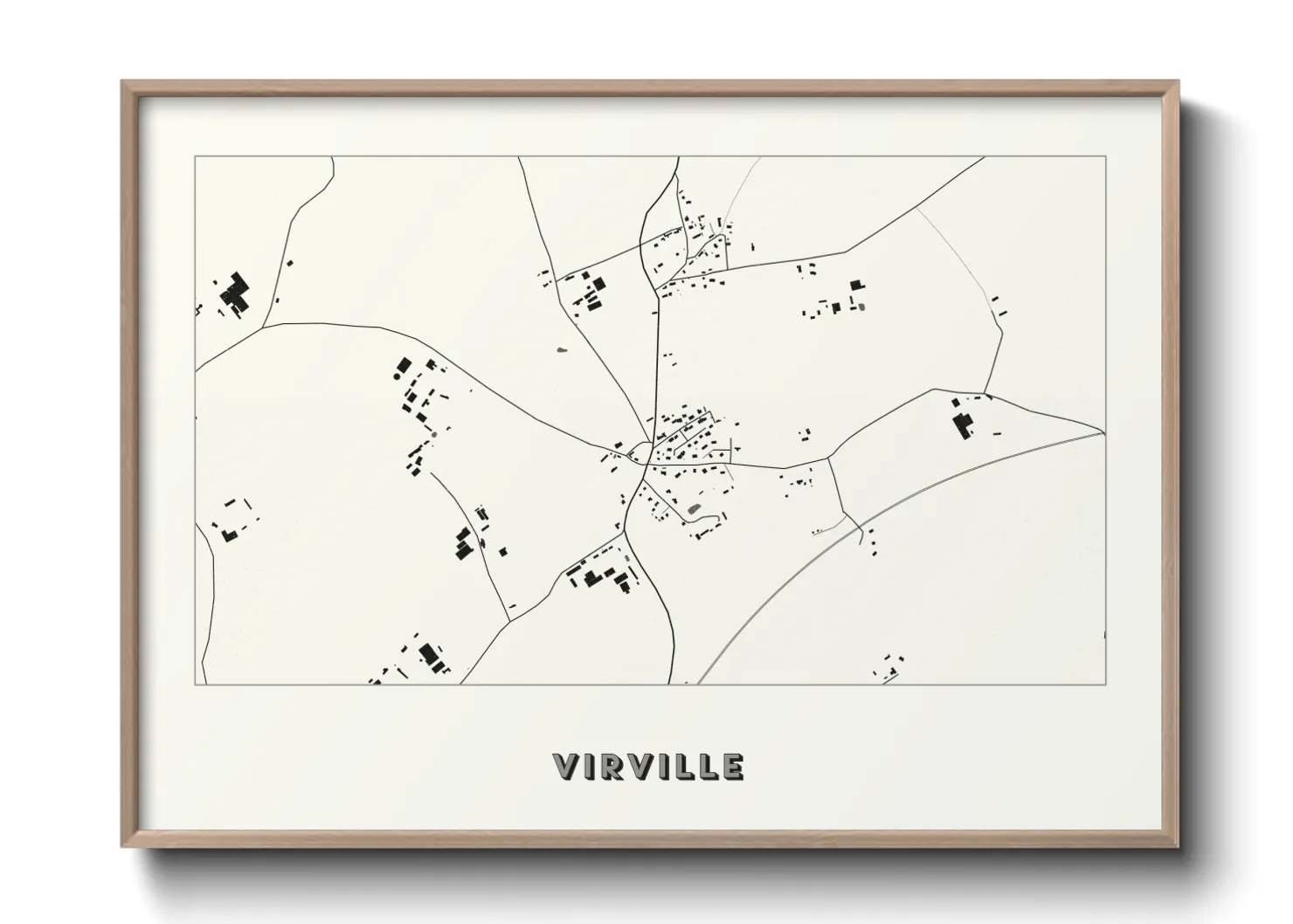 Une affiche de carte sur Virville
