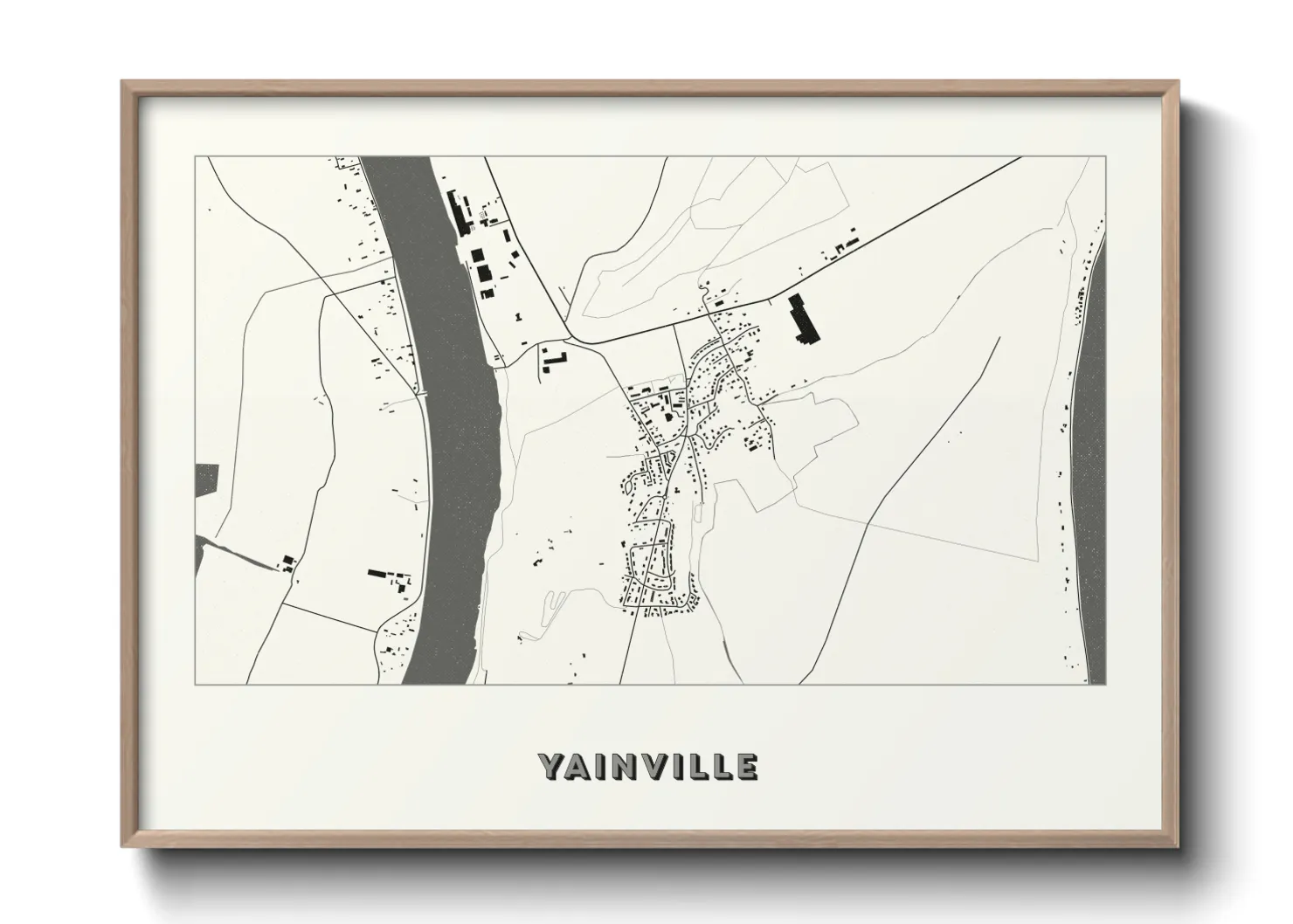 Une affiche de carte sur Yainville