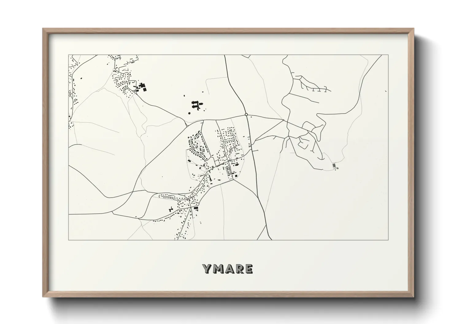Une affiche de carte sur Ymare