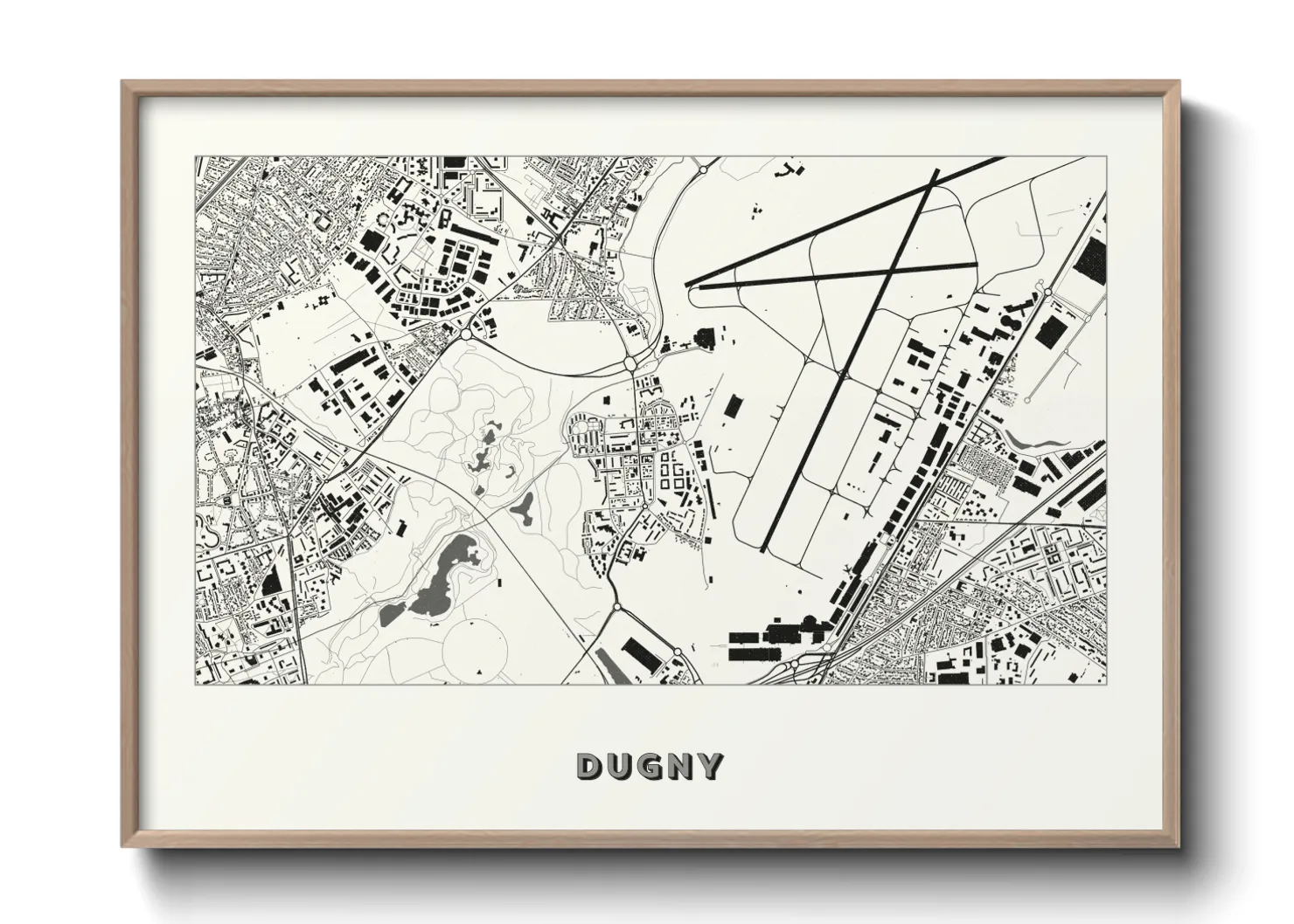 Une affiche de carte sur Dugny